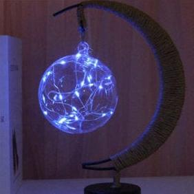 Skorter | Rayvia Lunar Lamp - Half Moon LED Light with Glass Globe for Cozy Atmosphere