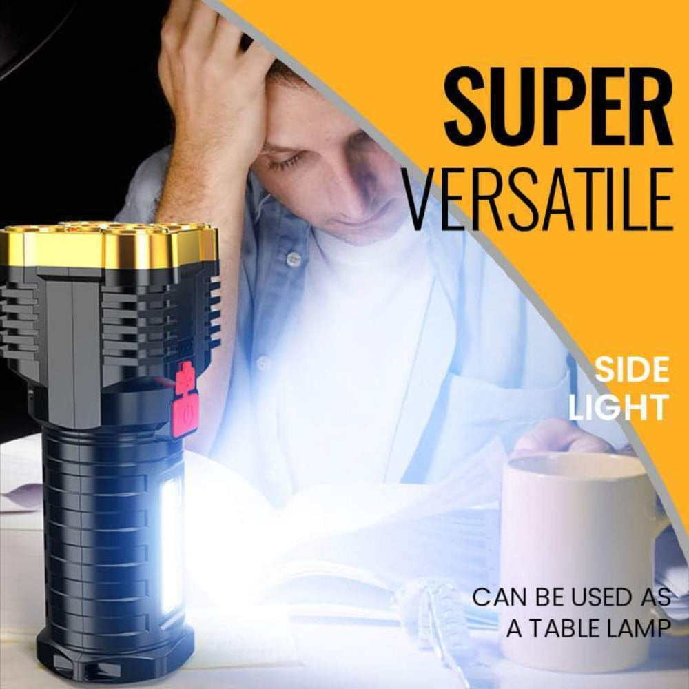 Skorter | Bright Waterproof Outdoor LED Flashlight with Side Lamp