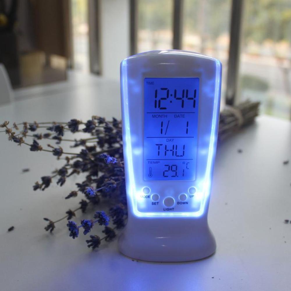 Skorter | Clear Design Digital Alarm Clock with Calendar and Temperature Display