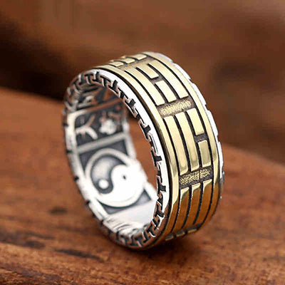 Skørter | 925 Sterling Silver Ring Men Jewelry Couple Gossip Turn Mantra Engagement Ring Women Gift Vintage Fine Jewelry R7