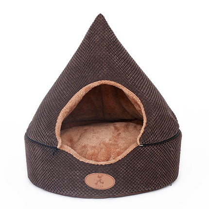 Skorter | HOOPET Pet Dog Cat Tent House All Seasons Dirt Resistant Soft Yurt Bed with Double-Sided Washable Cushion