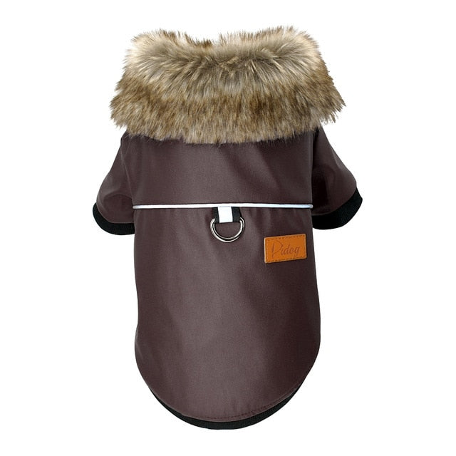Skorter | Vegan Leather Jacket for Dog with Faux Fur Collar