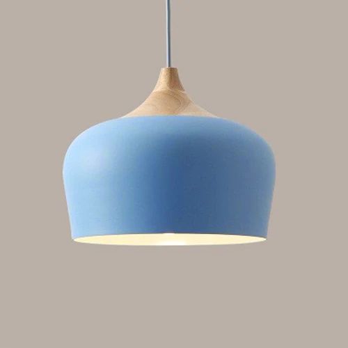 Skorter | Pendant lights made of metal and wood in delicate pastel shades