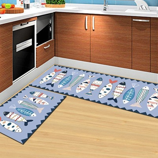 Skørter | Long Absorbent Patterned Non-Slip Kitchen Mats