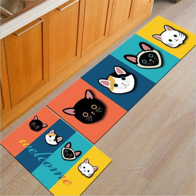 Skørter | Long Absorbent Patterned Non-Slip Kitchen Mats