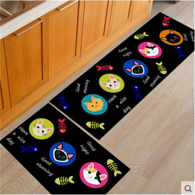Skørter | Long Absorbent Patterned Non-Slip Kitchen Mats
