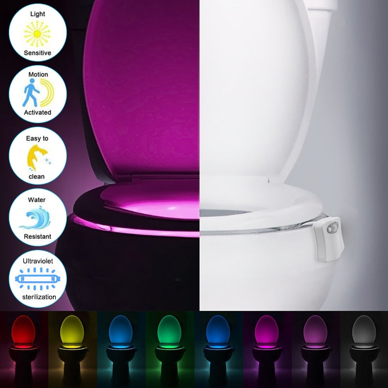 Motion Sensor Toilet Bowl Lights