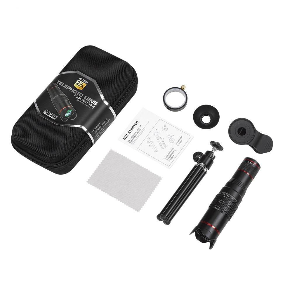Skorter | Crystal HD 22x Zoom Telescope Mobile Phone Camera Lens Set