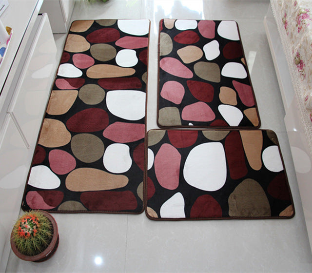 Skorter | 3 PC Soft Non-Slip Bath Mat Set