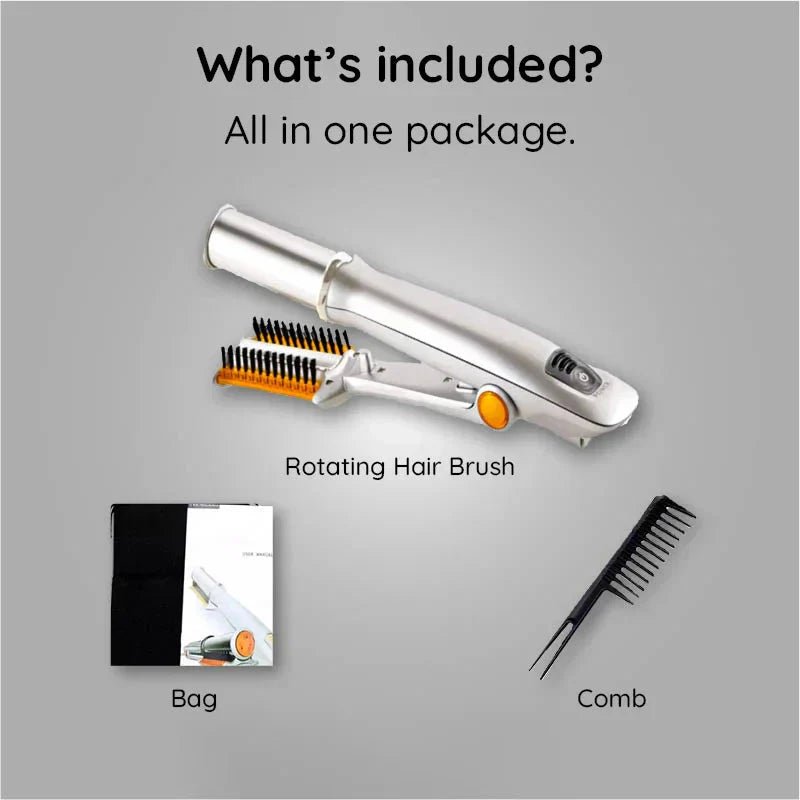 Professional 2 in 1 Rotating Iron Hair Brush - SKØRTER