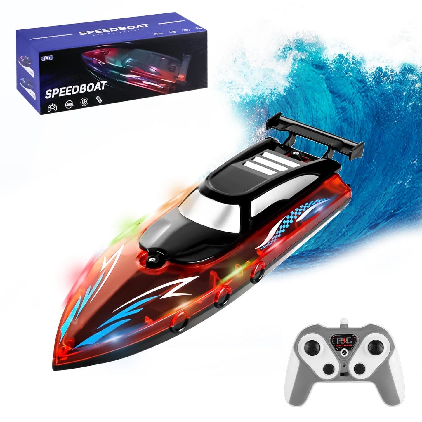 Skorter | RC Boat with Colorful LED Light 10KM/H