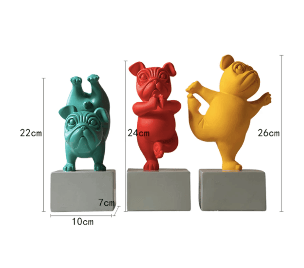 Skorter | Resin Abstract Yoga Bulldog Figurine