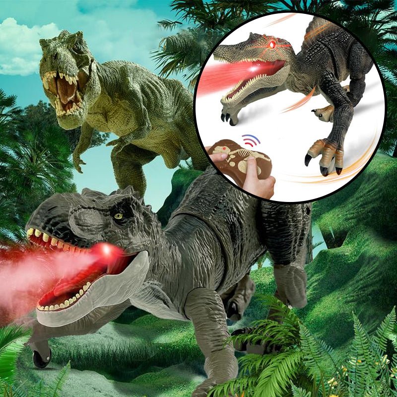 Skorter | Roarbot RC Dino – Remote-Controlled Dinosaur with Light, Sound, and Mist Effects – Realistic Walking and Roaring Fun
