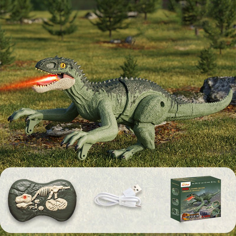 Skorter | Roarbot RC Dino – Remote-Controlled Dinosaur with Light, Sound, and Mist Effects – Realistic Walking and Roaring Fun