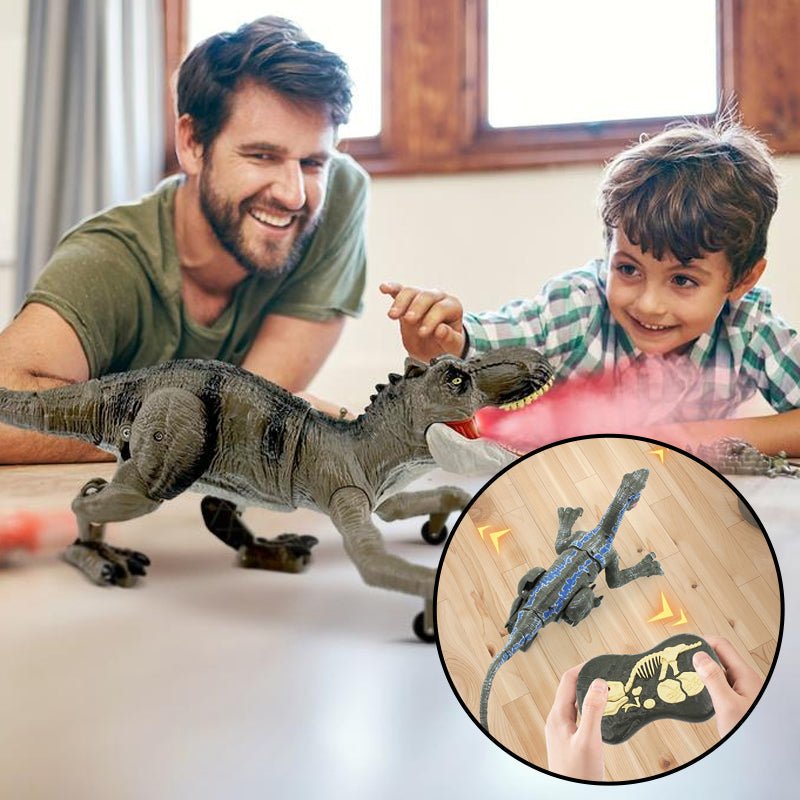 Skorter | Roarbot RC Dino – Remote-Controlled Dinosaur with Light, Sound, and Mist Effects – Realistic Walking and Roaring Fun