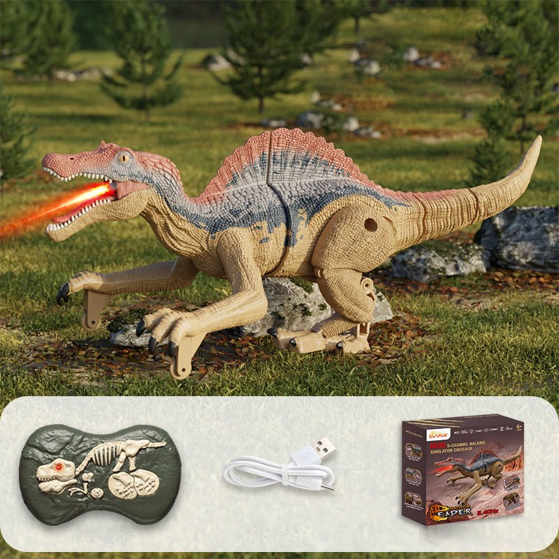 Skorter | Roarbot RC Dino – Remote-Controlled Dinosaur with Light, Sound, and Mist Effects – Realistic Walking and Roaring Fun
