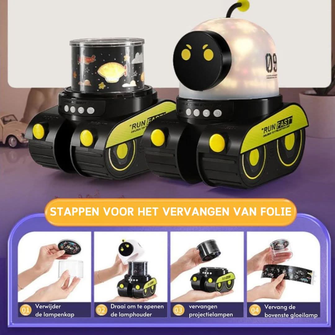 Skorter | Robot Star Mirror | Projector Lamp & Speaker