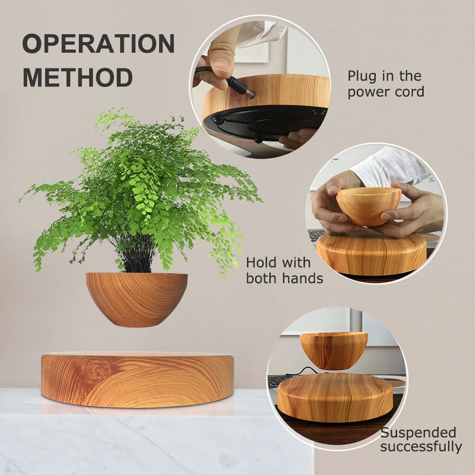 Rotating Levitation Floating Plant Pot - SKØRTER