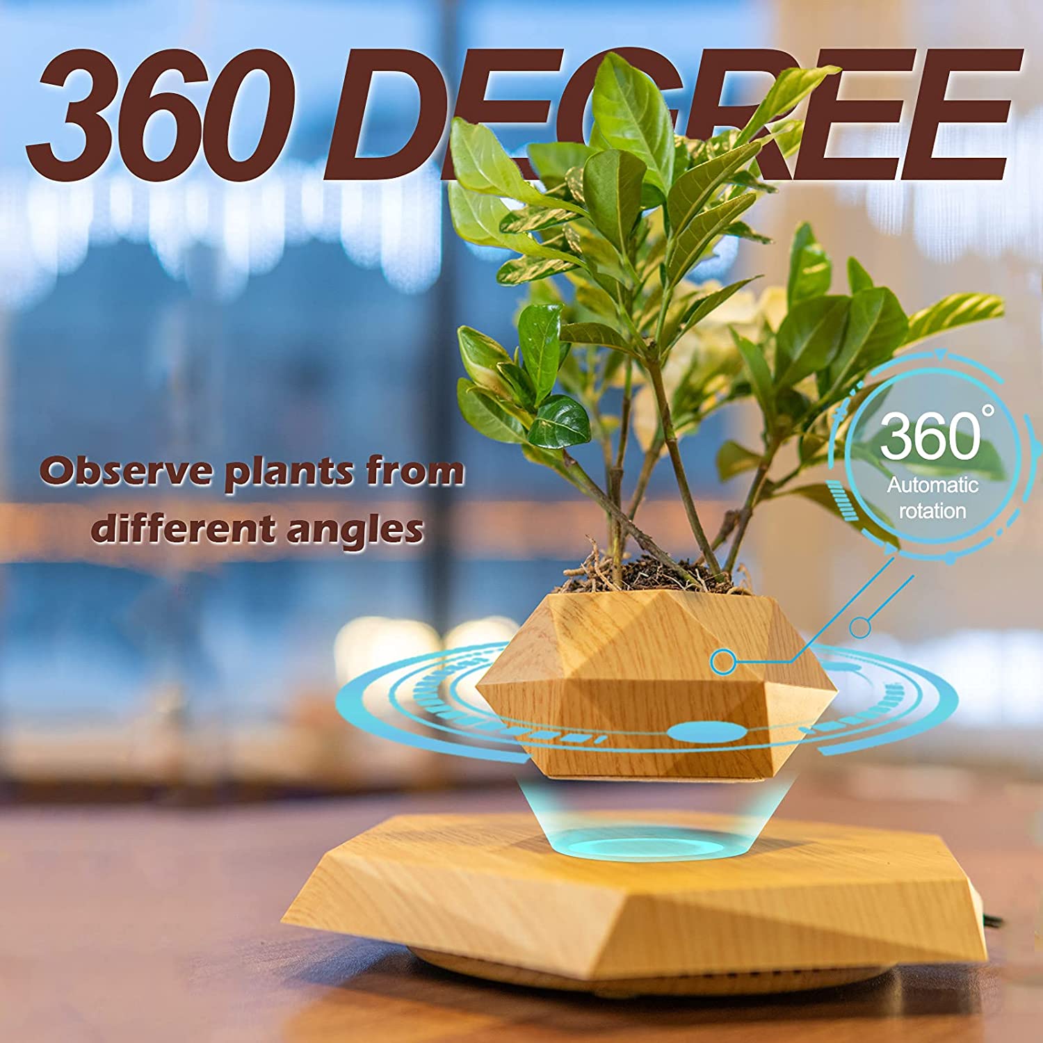 Rotating Magnetic Levitation Flower Pot - SKØRTER