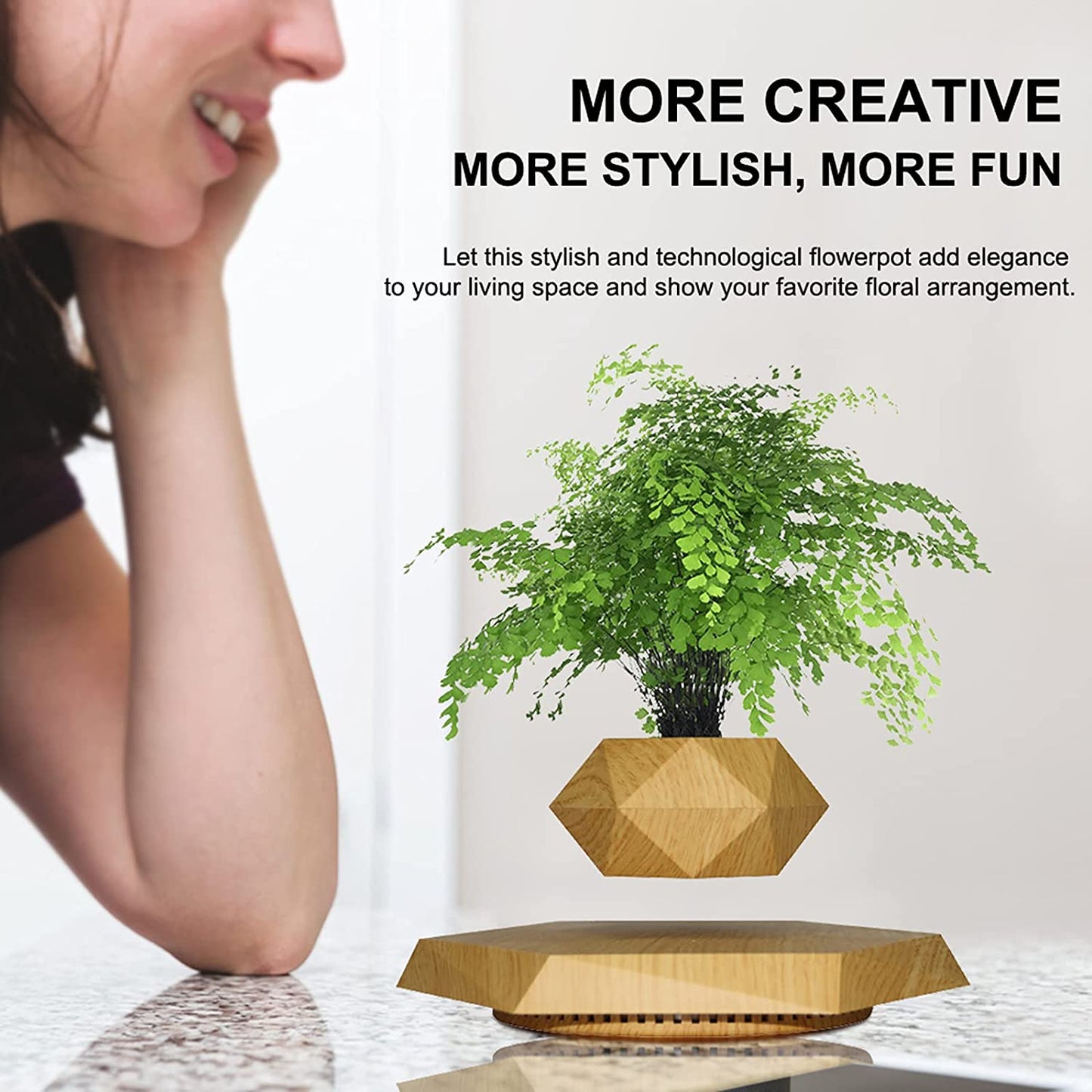 Rotating Magnetic Levitation Flower Pot - SKØRTER