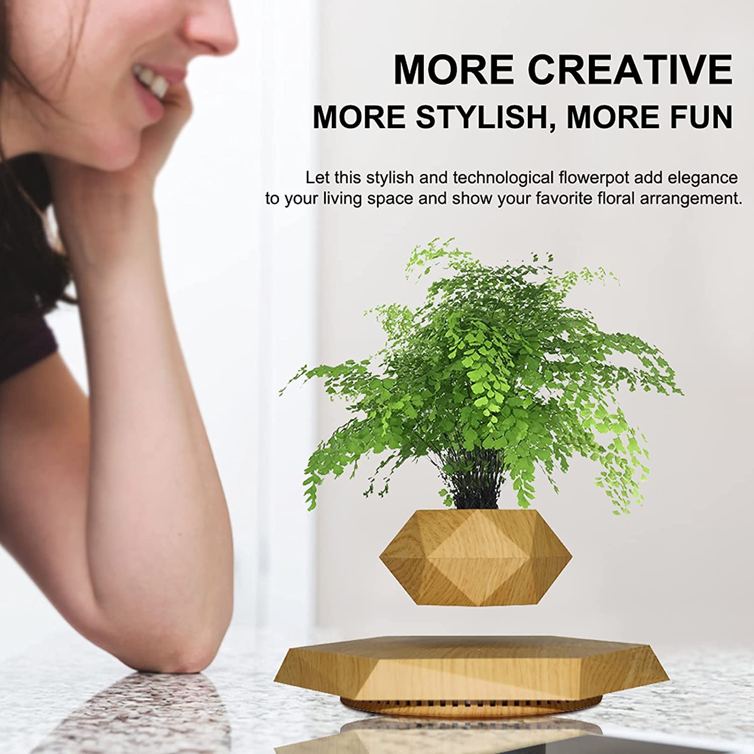 Rotating Magnetic Levitation Flower Pot - SKØRTER
