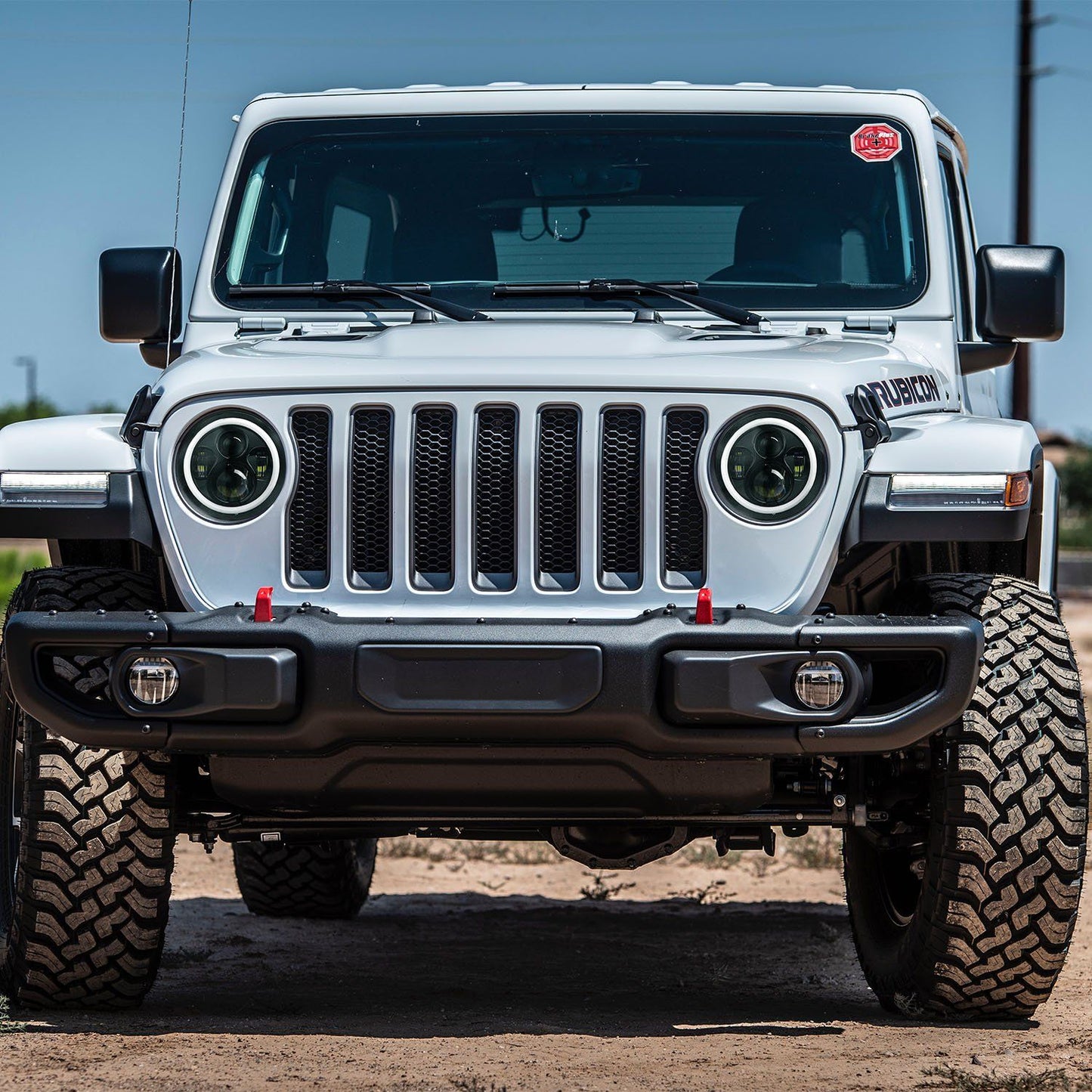 Skorter | Round LED Headlight Halo Angel Eyes for Jeep Wrangler