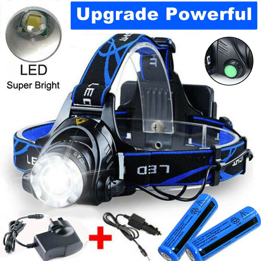 Skorter | 990000LM Rechargeable LED Headlamp Zoomable Flashlight Tactical Headlight Flashlight