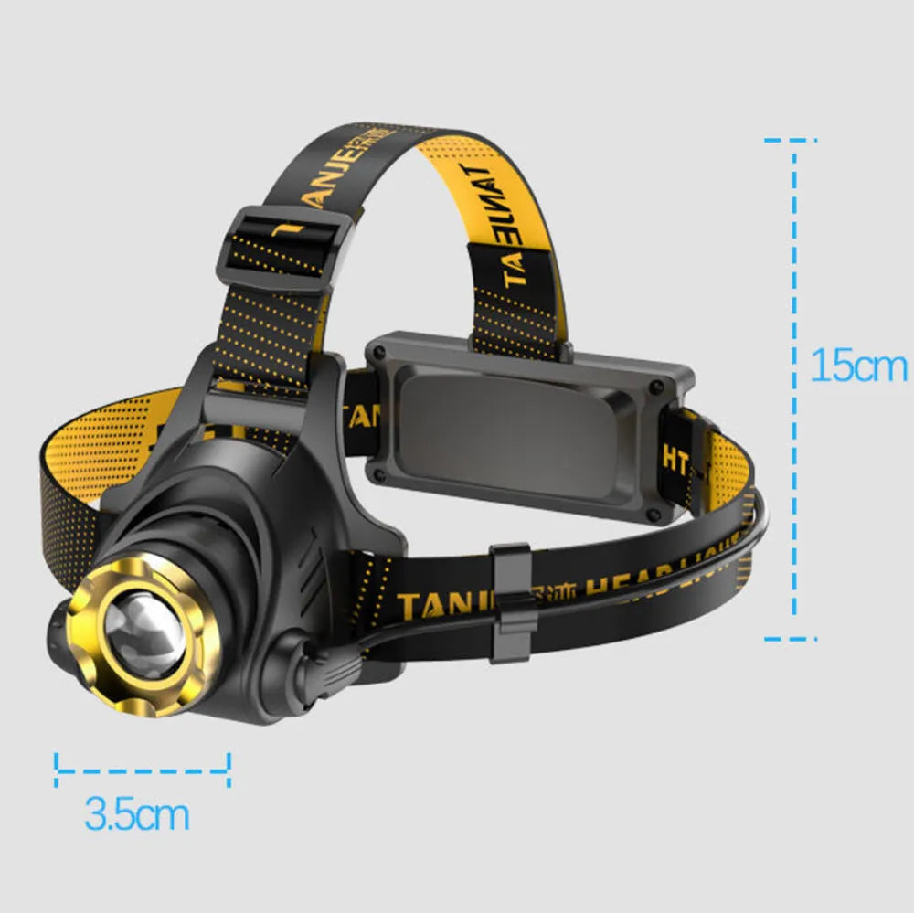 Skorter | 990000LM LED Headlamp Rechargeable Tactical Flashlight Zoom Head Flashlight