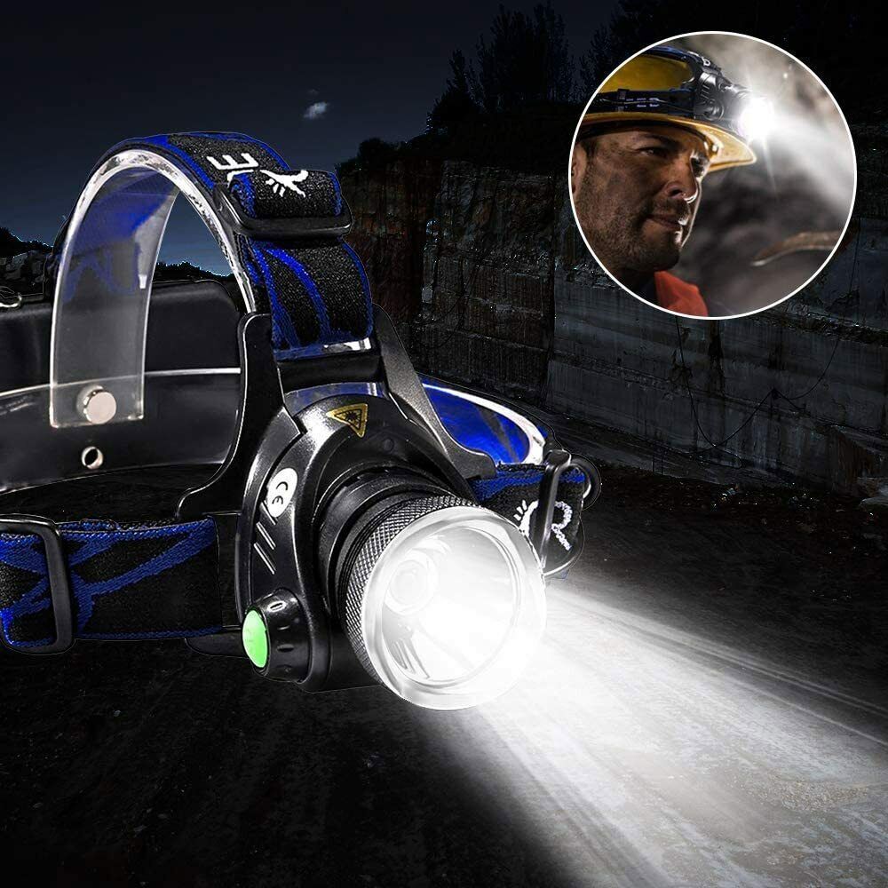 Skorter | 990000LM Rechargeable LED Headlamp Zoomable Flashlight Tactical Headlight Flashlight