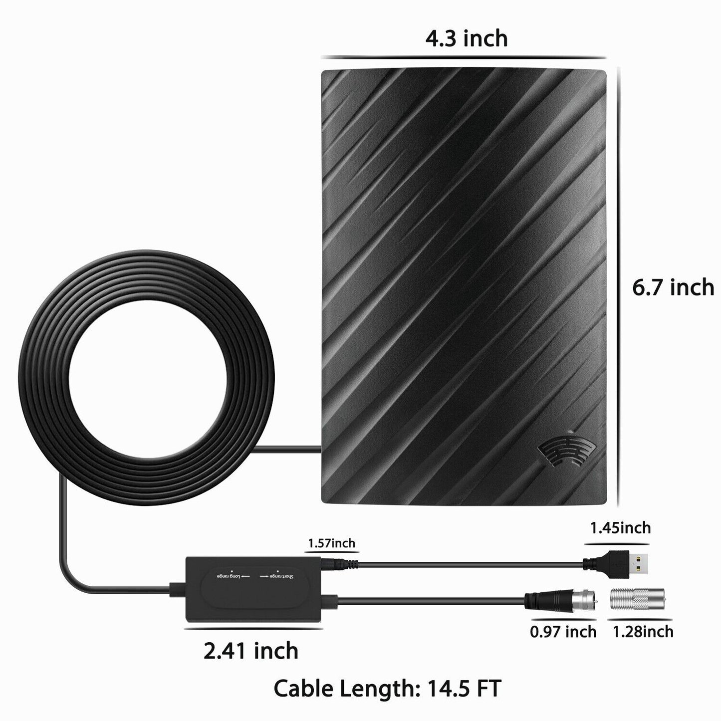 Skorter | HDTV 4K Digital antenna for indoor use | Large range 600 miles
