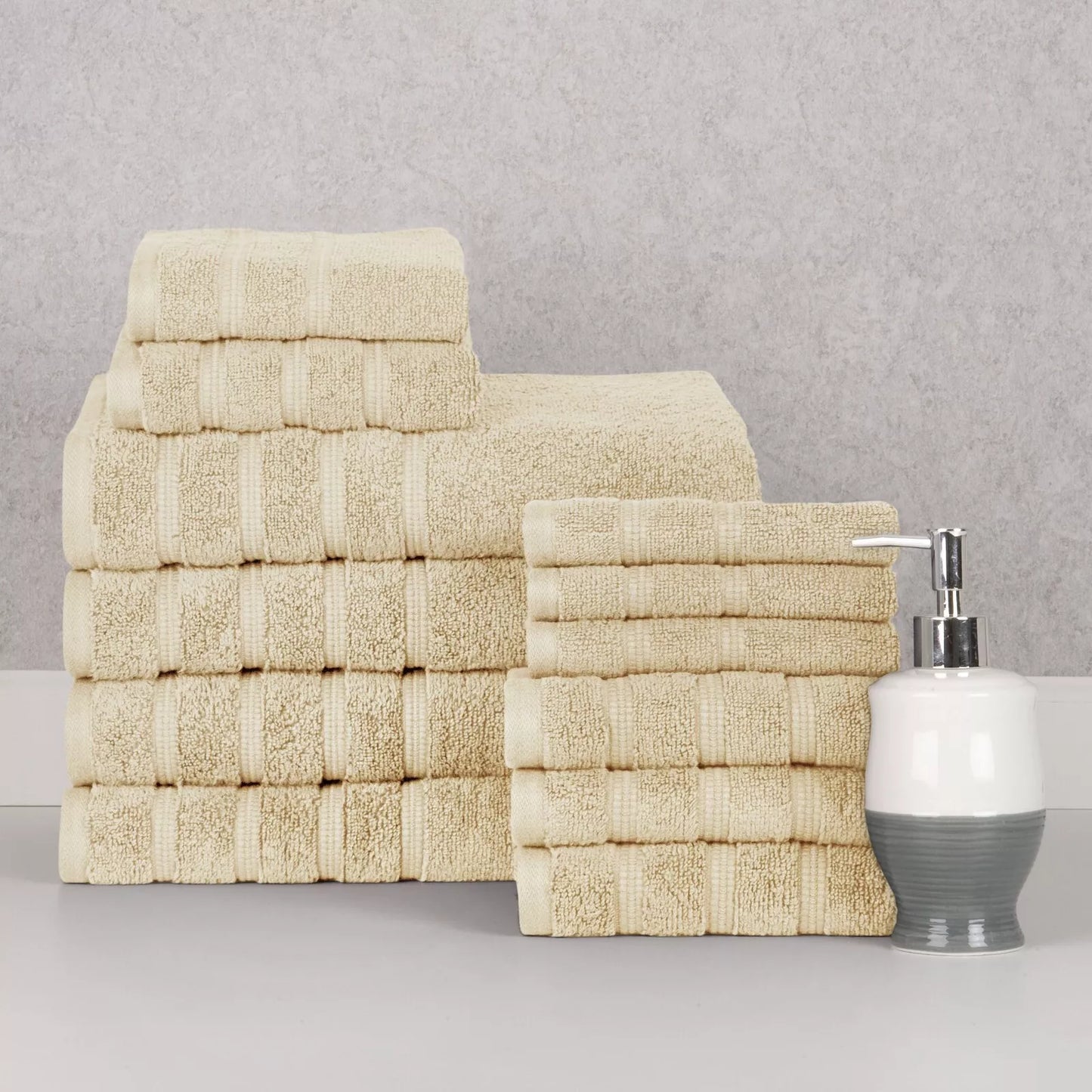Skorter | 12-piece set: Bibb Home Zero Twist Egyptian cotton towel set
