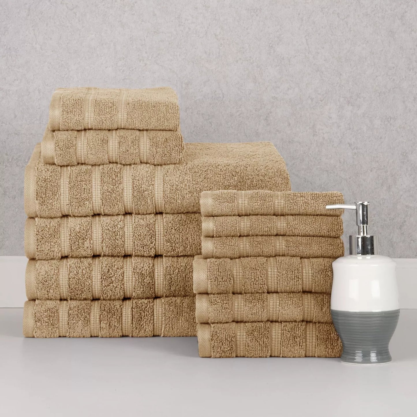 Skorter | 12-piece set: Bibb Home Zero Twist Egyptian cotton towel set