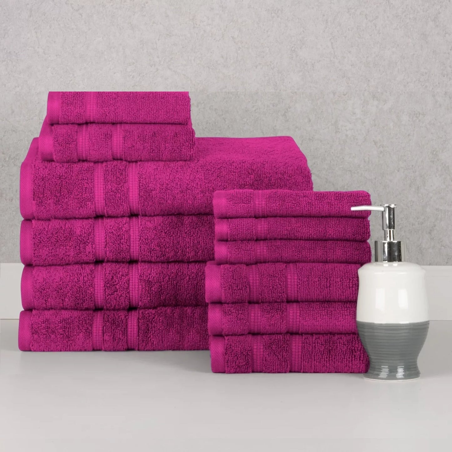 Skorter | 12-piece set: Bibb Home Zero Twist Egyptian cotton towel set