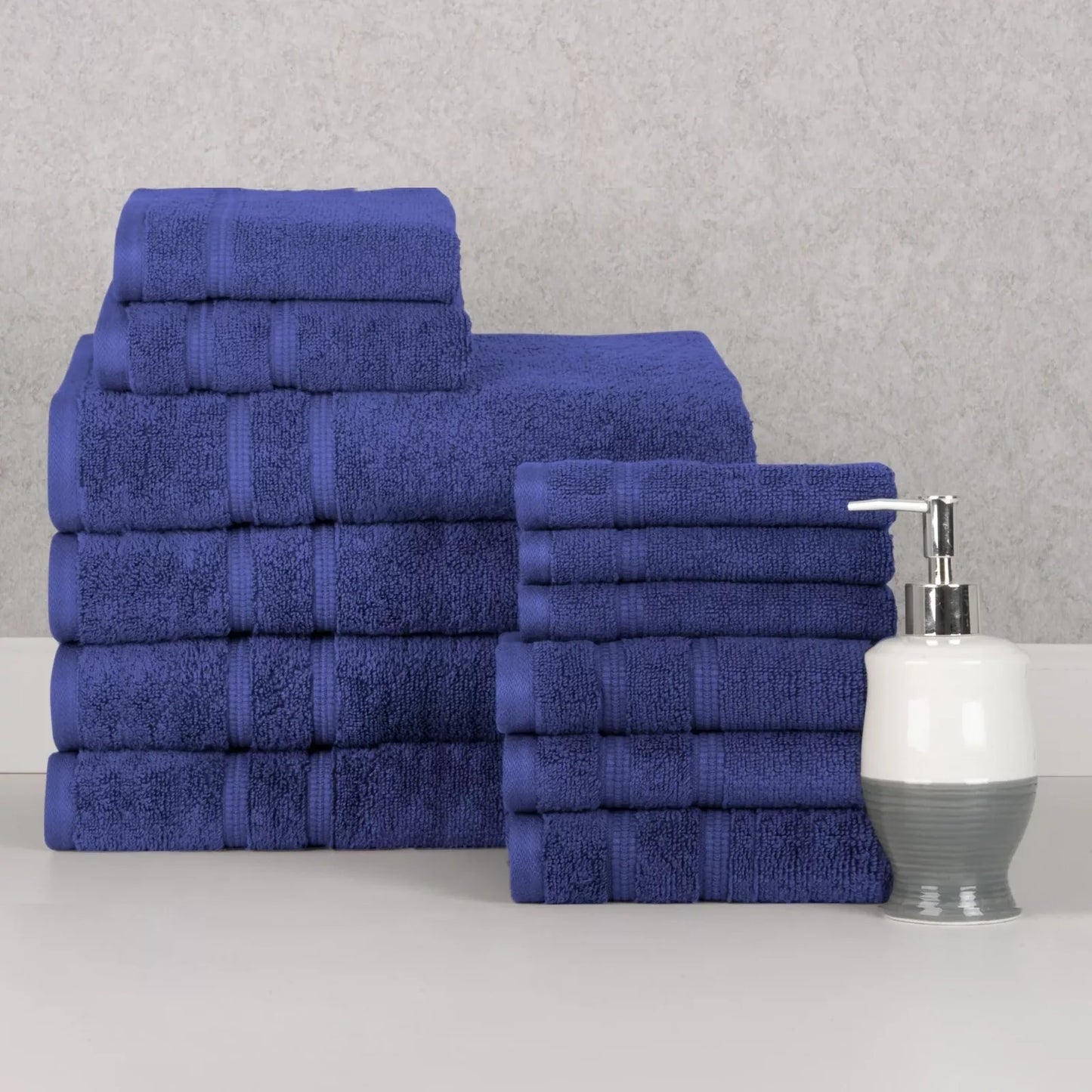 Skorter | 12-piece set: Bibb Home Zero Twist Egyptian cotton towel set