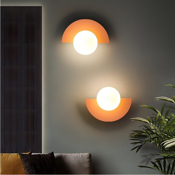 Skorter | Nordic Semicircle Wall Lamp - Modern LED Fixture for Living Room, Bedroom & Hallway Lighting
