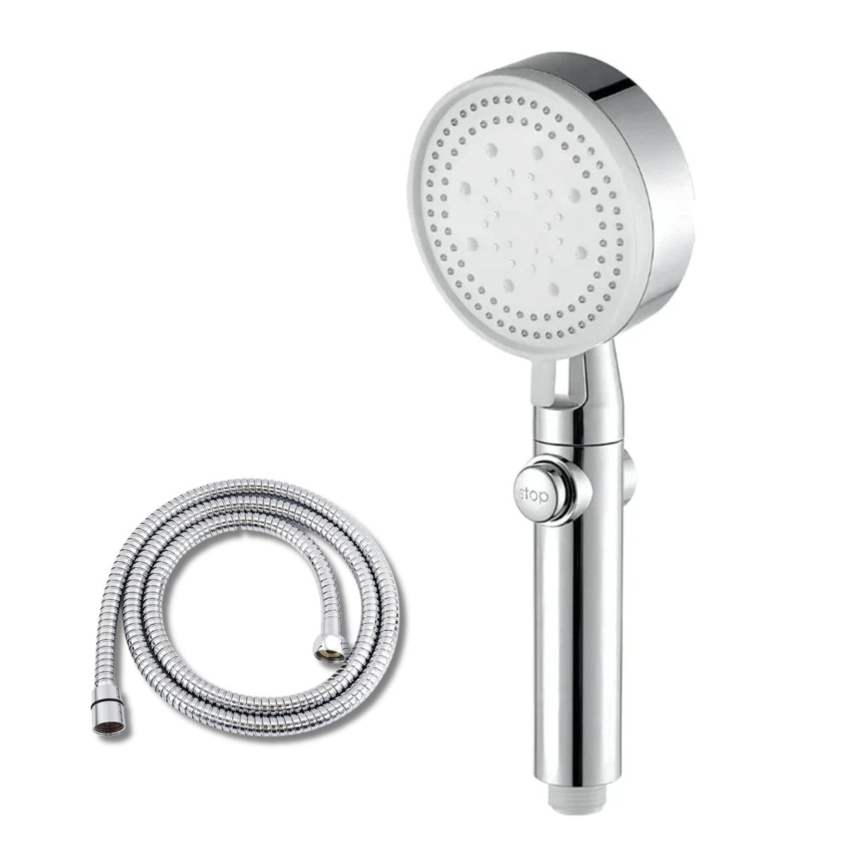 Skorter | 5-Mode Shower Head for Low Pressure | Stop Button for Easy Water Control