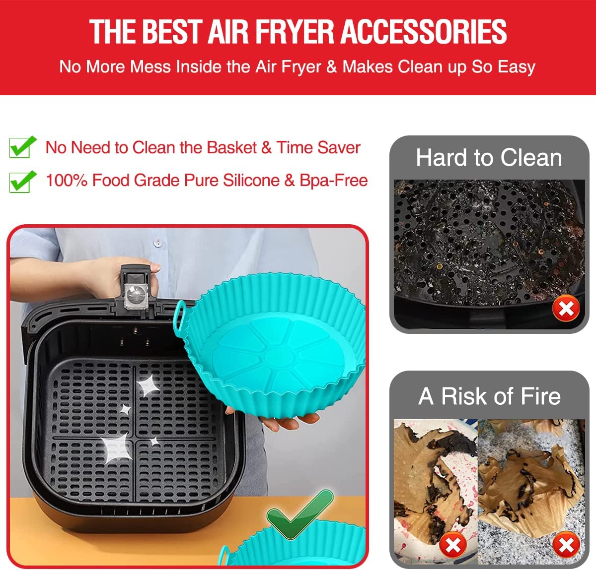 Silicone Air Fryer Tray - SKØRTER