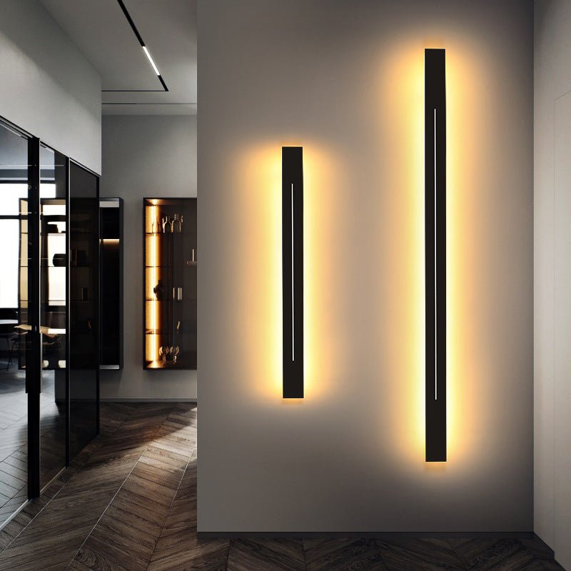 Simplicity Bar Shaped LED Wall Mounted Light Metal Living Room Wall Sconce Lighting - SKØRTER
