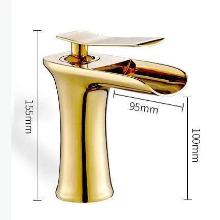 Single Handle Gold Bathroom Faucet - SKØRTER