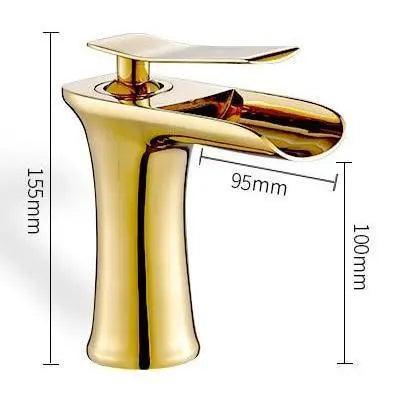 Single Handle Gold Bathroom Faucet - SKØRTER