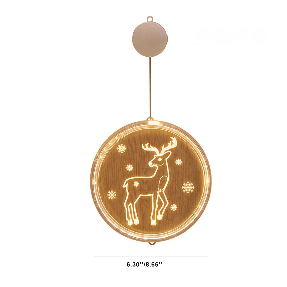 Skorter | Christmas LED Acrylic Decoration Round Suction Cup Light
