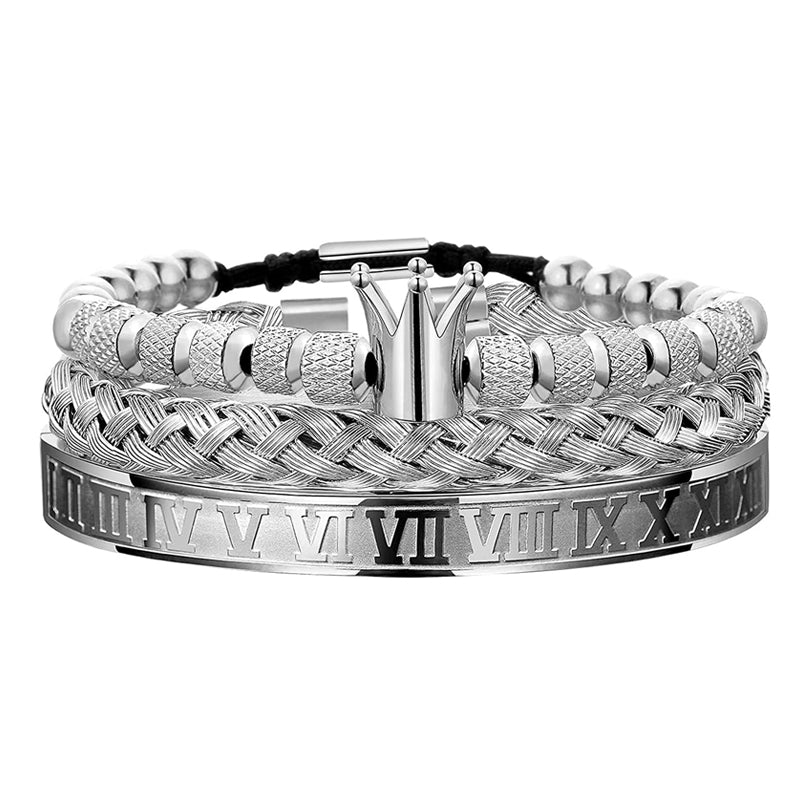 Skorter | Crown Braided Letter Bracelet