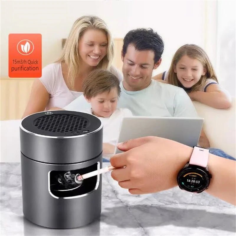 Smart Smokeless Ashtray Powerful Negative Ion USB Hepa Filter - SKØRTER
