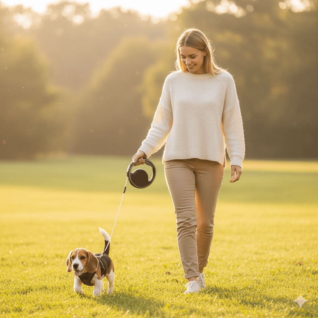 Skorter | SmartLead – Automatic Dog Leash with LED Light and Waste Bag Holder