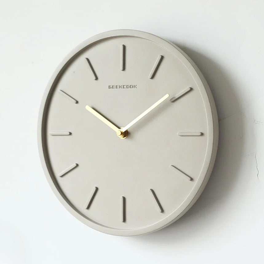 Skorter | Nordic Concrete Wall Clock with Metal Pendulum
