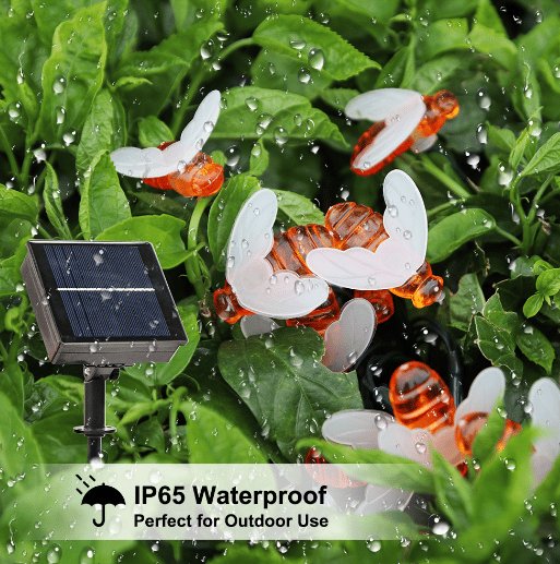 Skorter | Solar Honey Bee String Lights - Waterproof Lights for Garden, Christmas, Wedding, Party Outdoor Lighting
