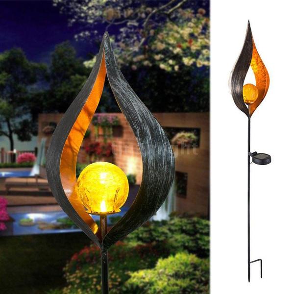 Skorter | Solar Energy LED Simulated Flame Light Lawn Lantern Lamp Waterproof Outdoor Light