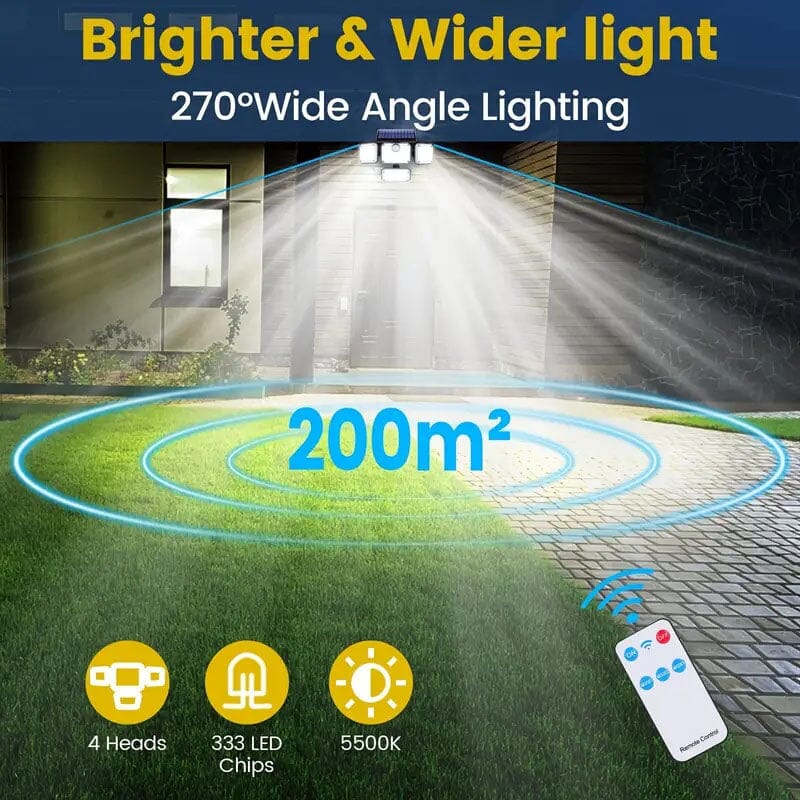 Skorter | Sold outdoor lighting 333 LED lamps with motion sensor 4 heads