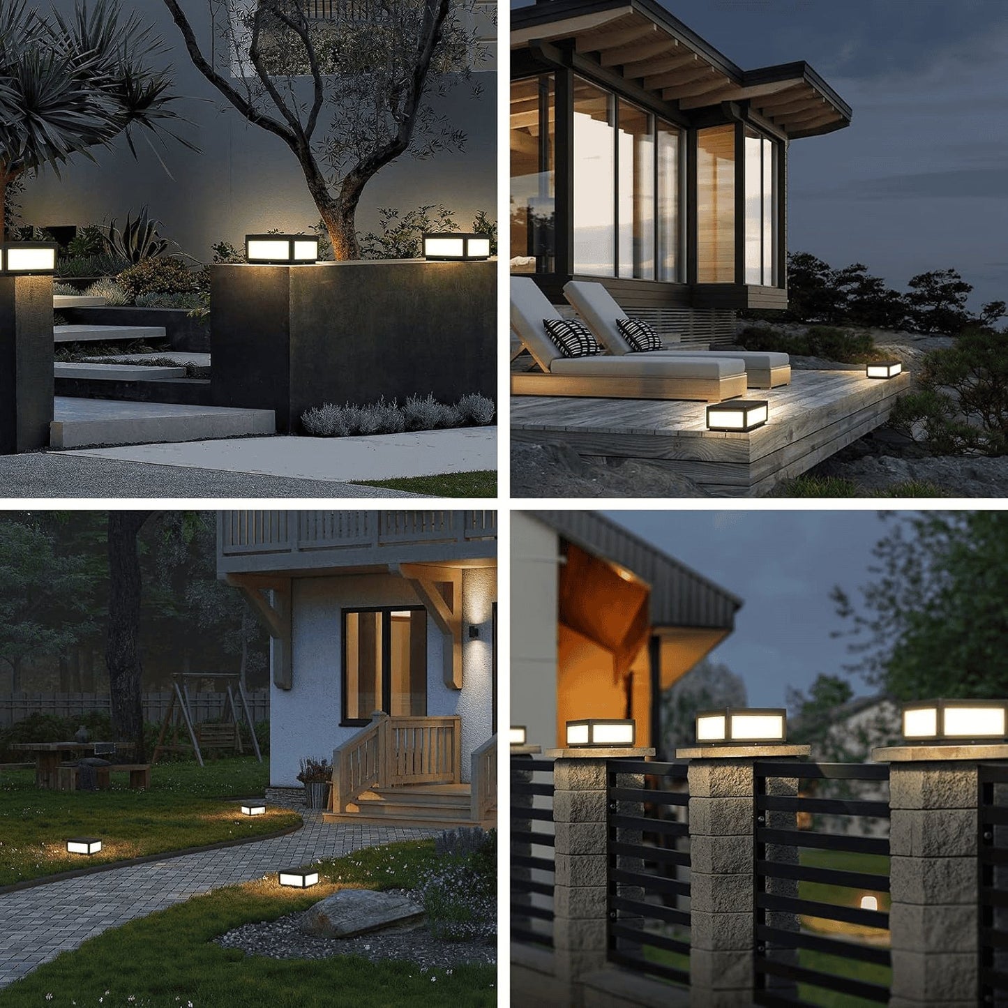 Solar Outdoor Modern Post Light - SKØRTER
