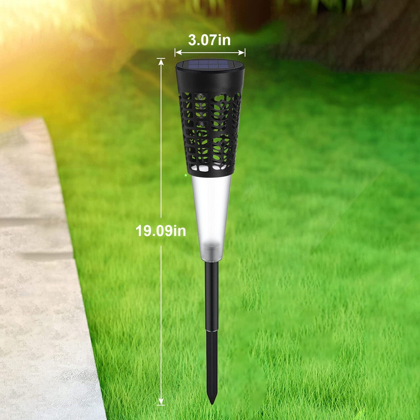 Solar Pathway Lights Hollow out Decor IP54 Waterproof Solar Powered Garden Light - SKØRTER
